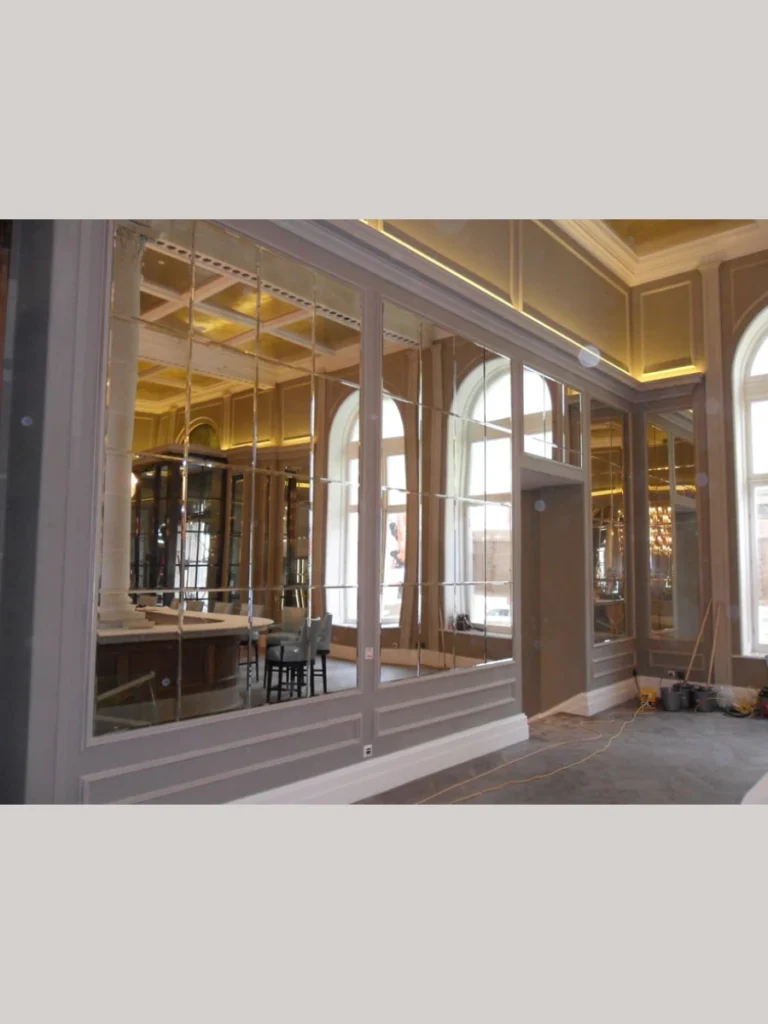 Floor To Ceiling Mirror Panels For Spatial Illusion