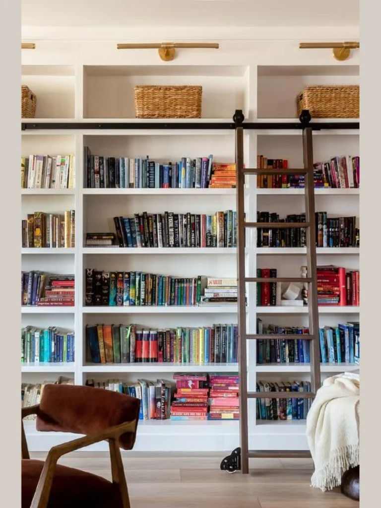 Floor-To-Ceiling Modular Libraries With Integrated Ladders