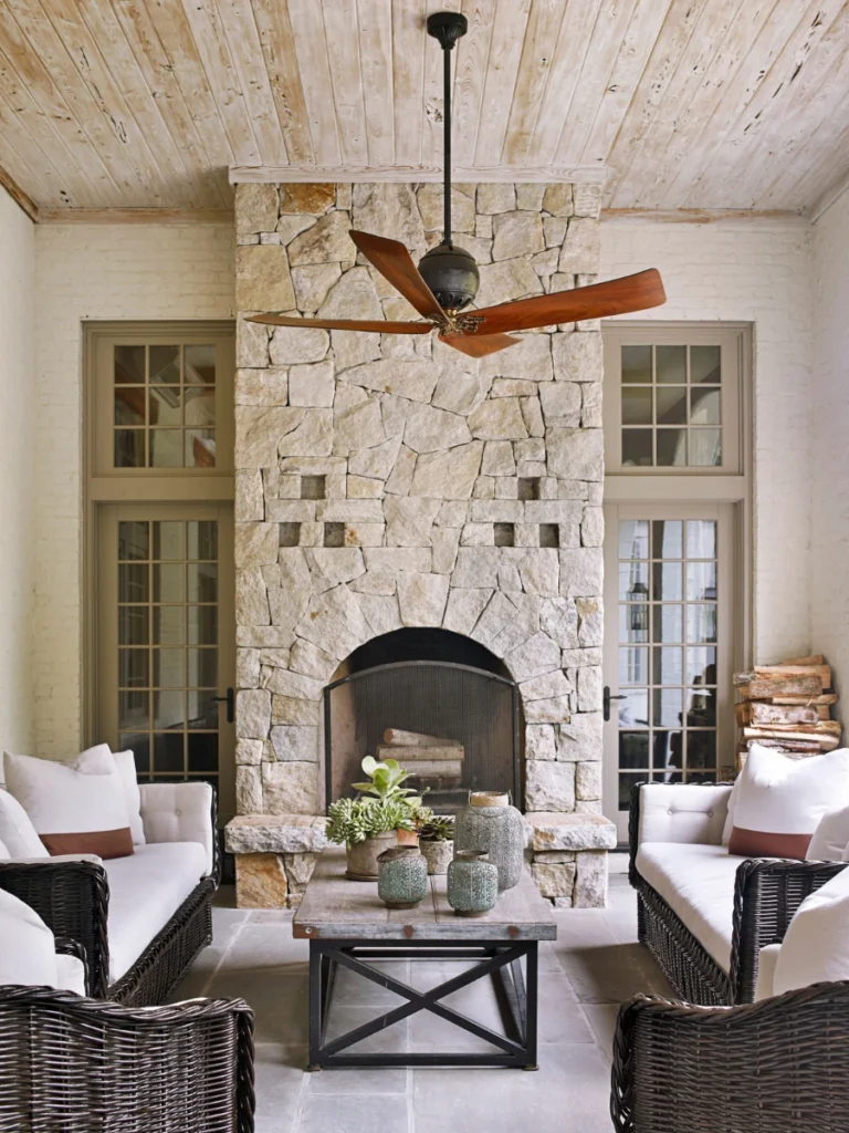 Floor To Ceiling Natural Stone Stack