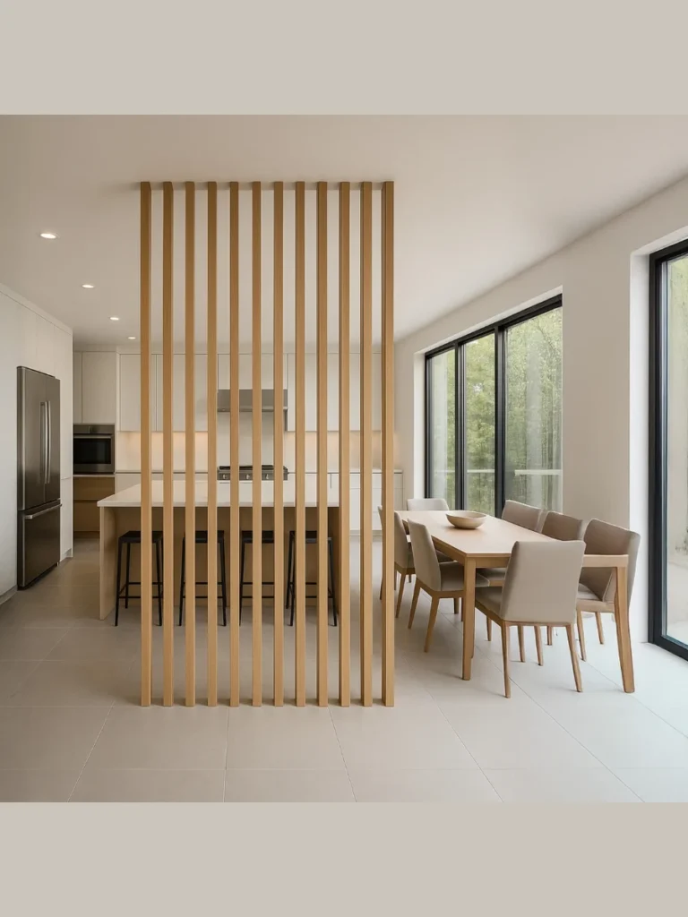 Floor To Ceiling Wooden Slats