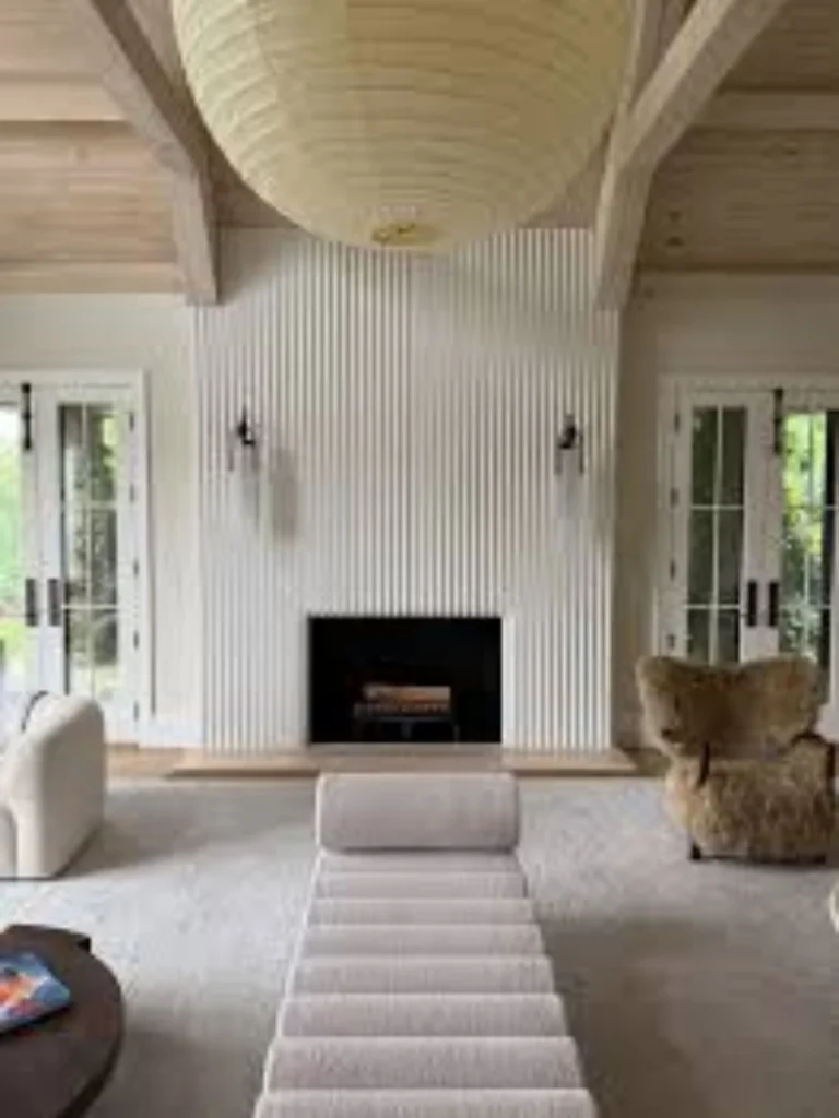 Floor-to-Ceiling Fluted Plaster Framing
