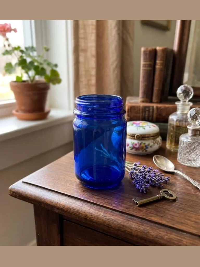 Fluted Blue Cobalt Apothecary Jars