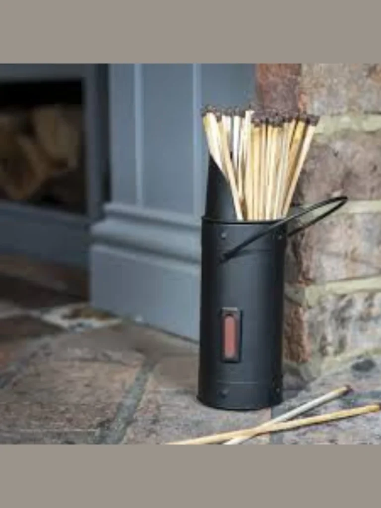 Forged Black Iron Match Containers