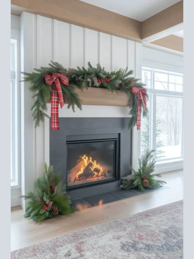 Fresh Greenery Mantel Garlands