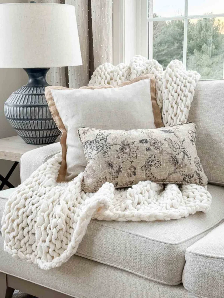 Fringe Cotton Throws Soften Rigid Furniture