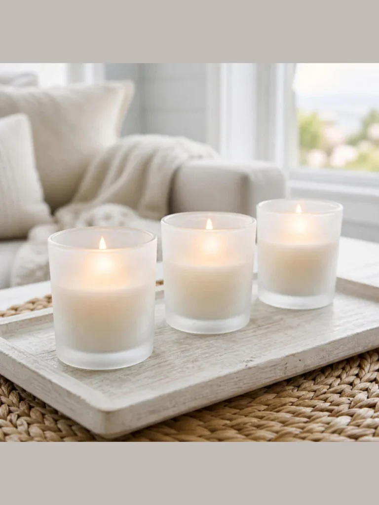 Frosted Sea Glass Votive Cups