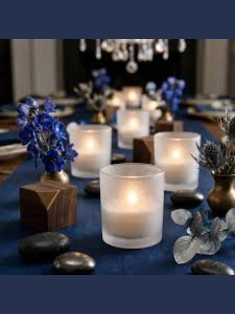 Frosted Sea Glass Votive Cylinders