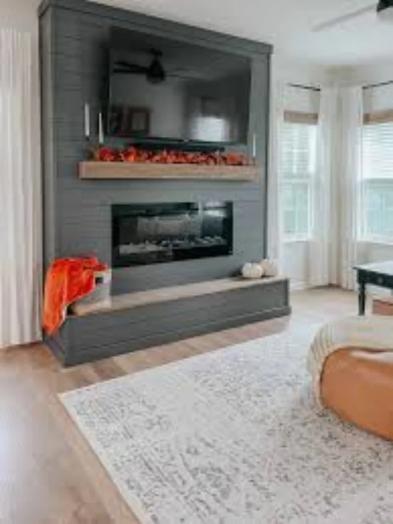 Full Wall Shiplap Media Center Surround