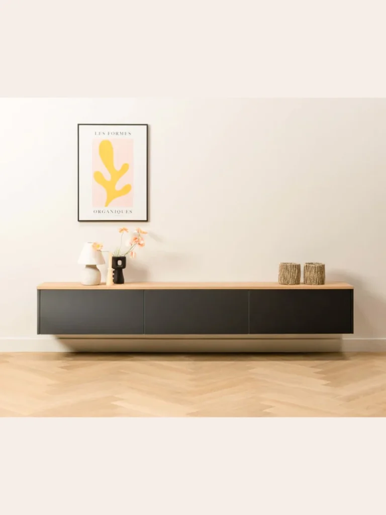 Functional Floating Teak Sideboard