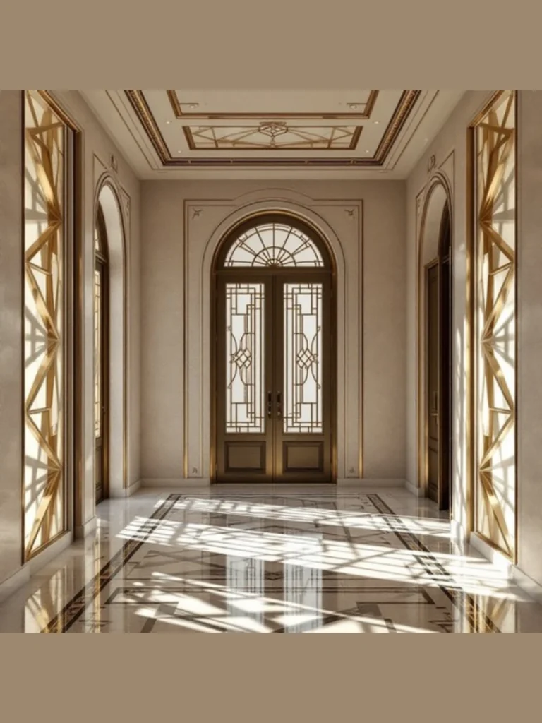 Geometric Wall Molding For Traditional Sophiteness 
