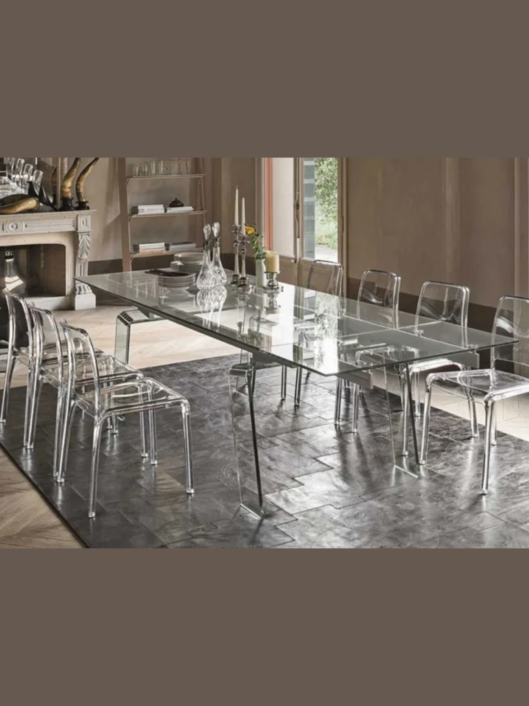 Glass Topped Tables for Visual Openness