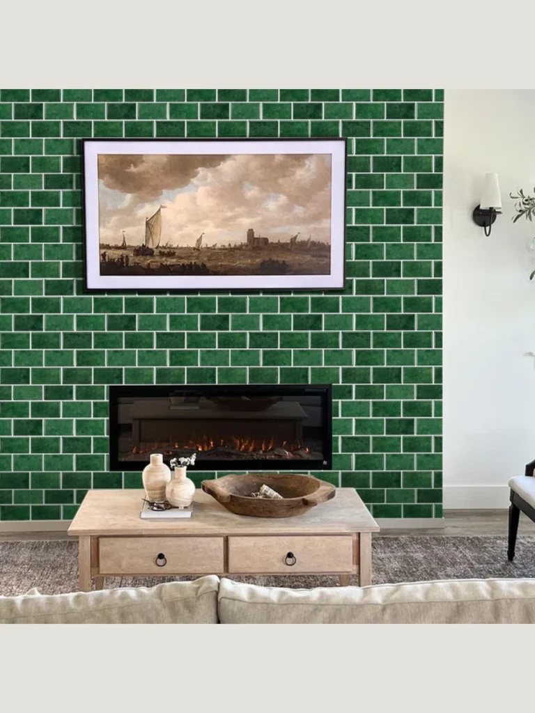 Glossy Emerald Green Subway Tiles