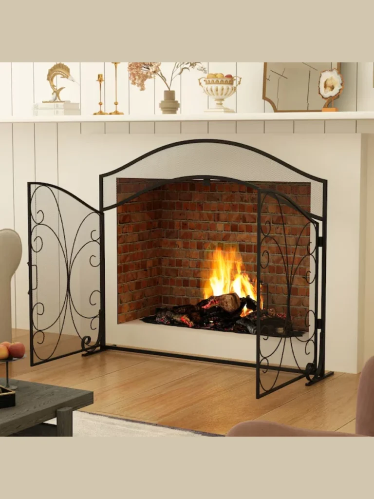 Hammered Iron Fireplace Screen Handles