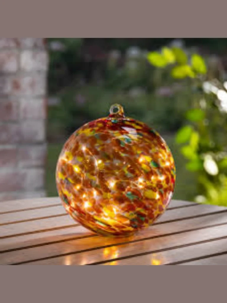 Hand Blown Amber Glass Spheres