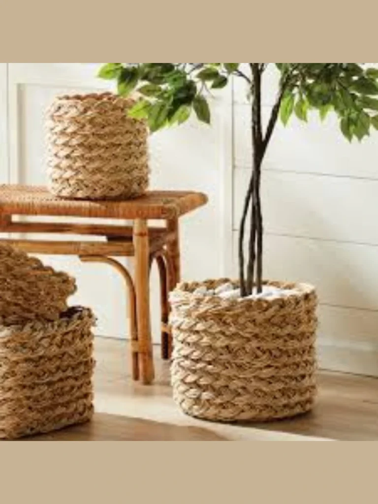 Hand Braid Seagrass Floor Storage Baskets