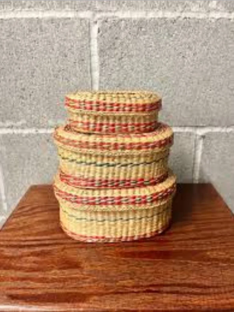 Hand Coiled Sweetgrass Desktop Trays