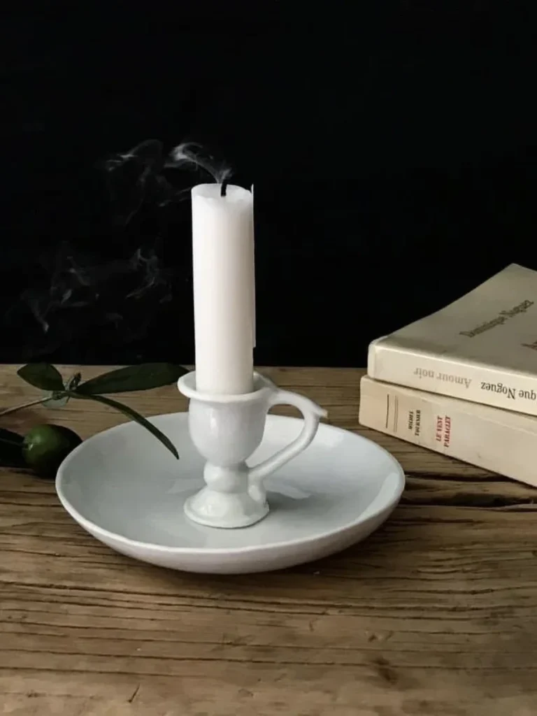 Hand Fired Ribbed White Porcelain Flutes