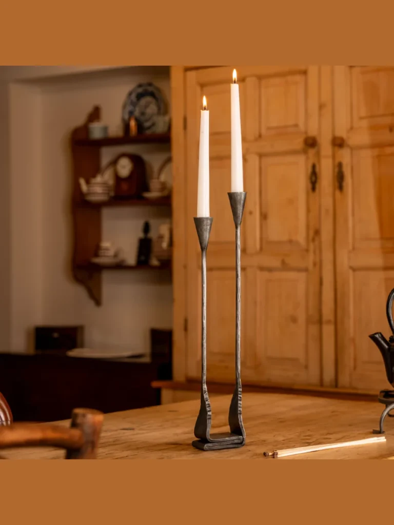 Hand Forged Steel Twig Candelabras
