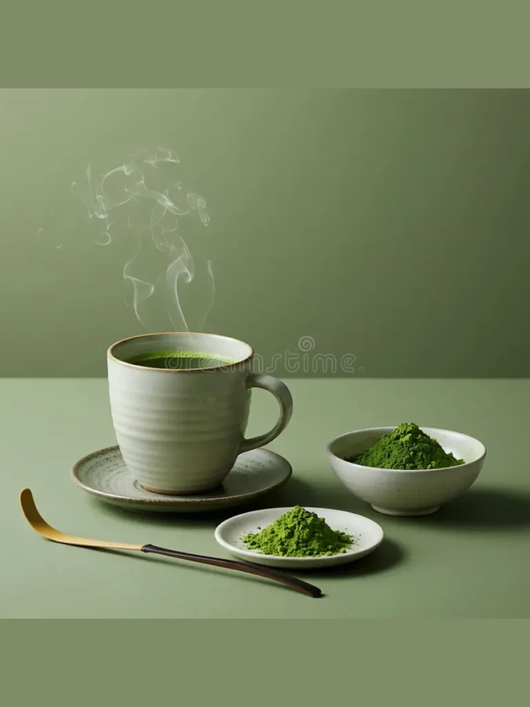 Hand-Thrown Ceramic Green Matcha Cups
