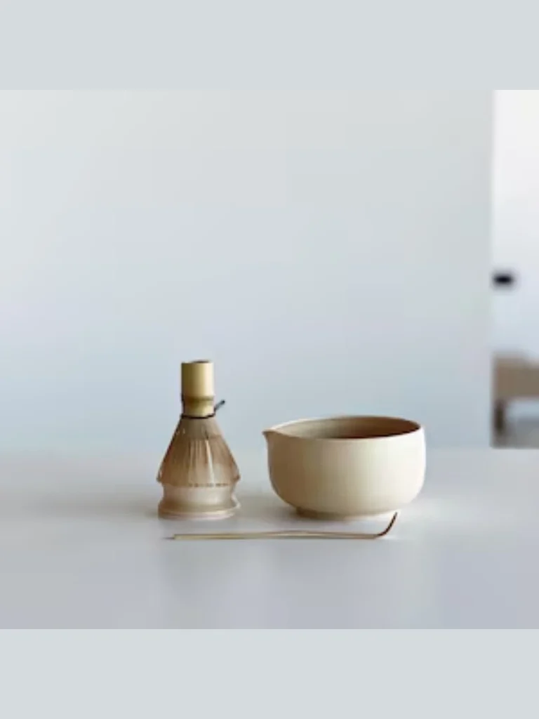 Hand Thrown Ceramic Moss Green Matcha Bowls