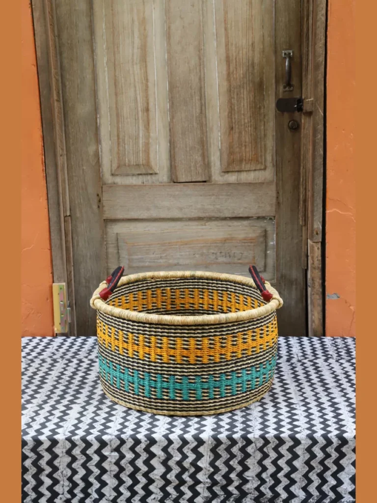 Hand Woven Elephant Grass Bolga Tubs