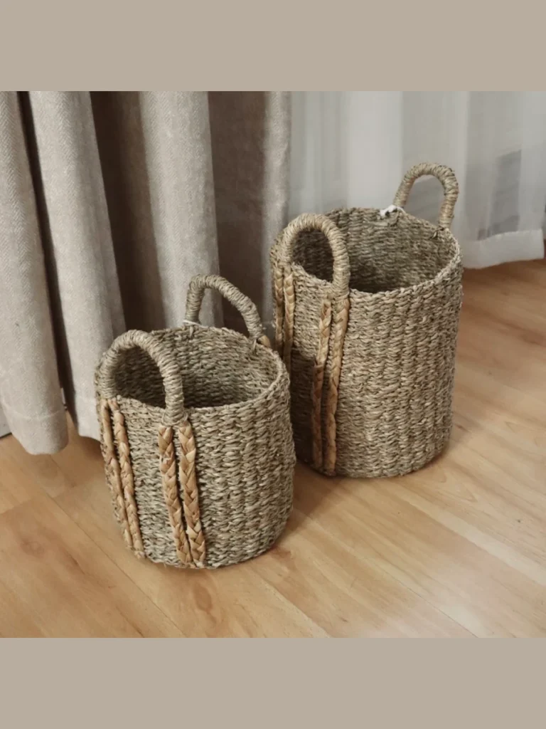 Hand Woven Seagrass Storage Baskets
