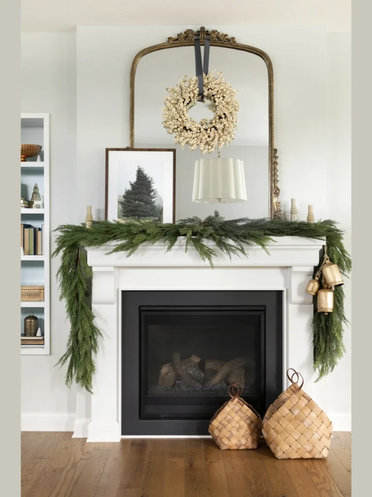 Hanging Wreaths Over Mirrors
