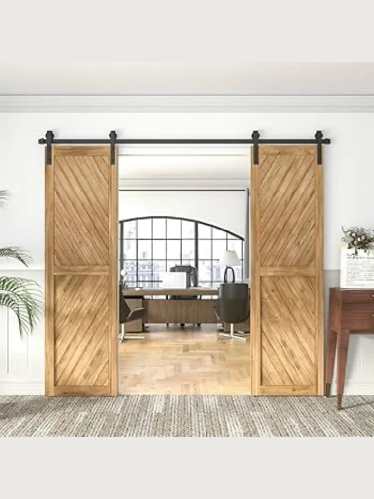 Heavy Black Cast Iron Sliding Barn Door Tracks