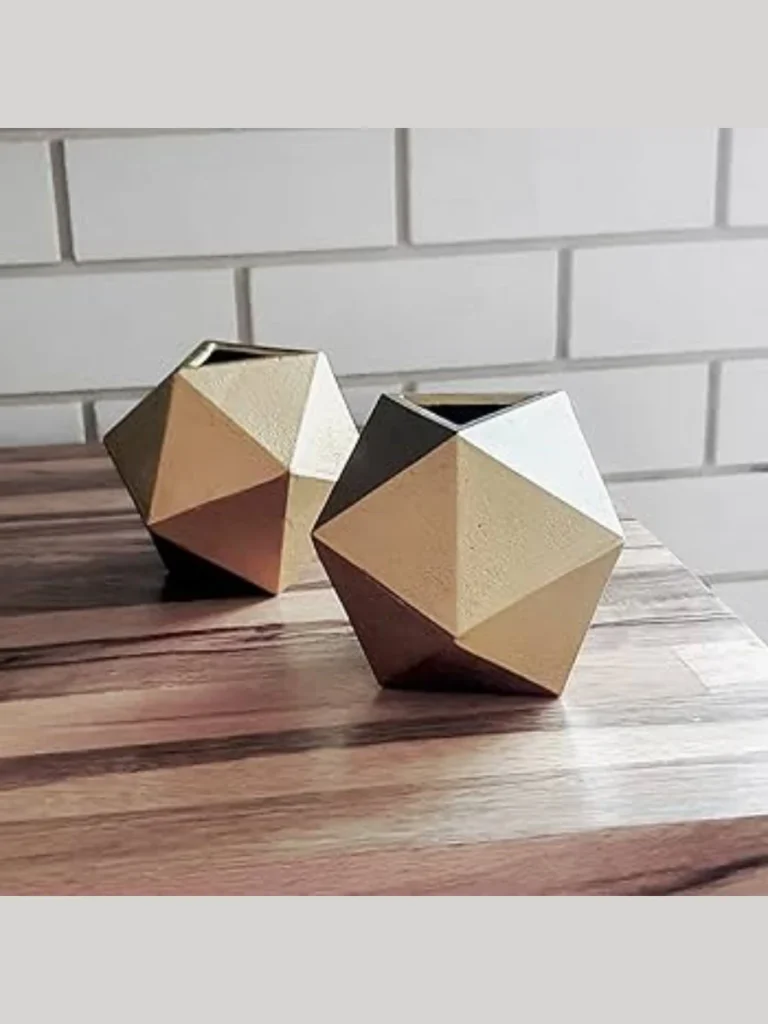 Heavy Cast Iron Geometric Bookends