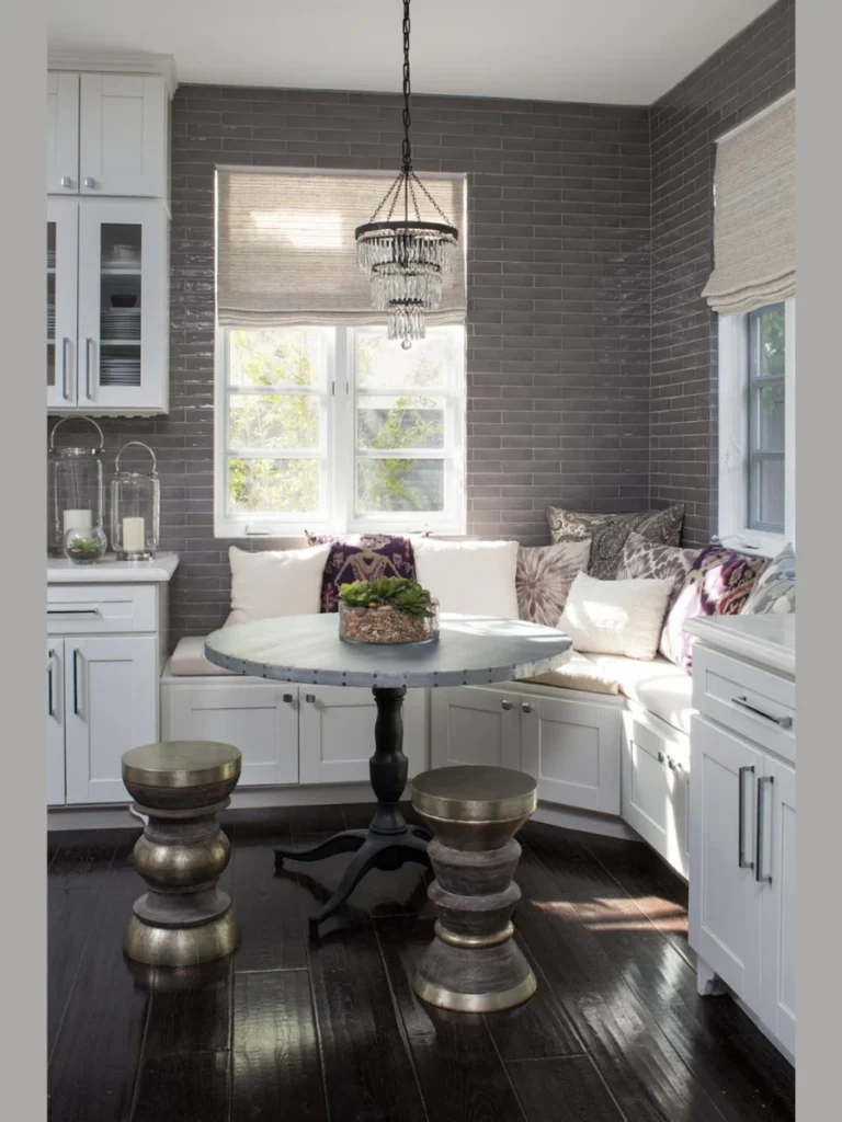 High-Back Benches For Cozy Kitchen Nooks