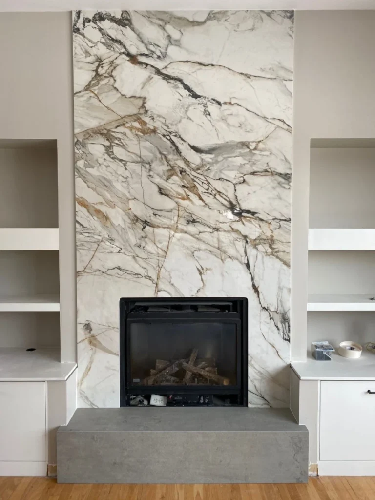High Contrast Marble Slab Surround
