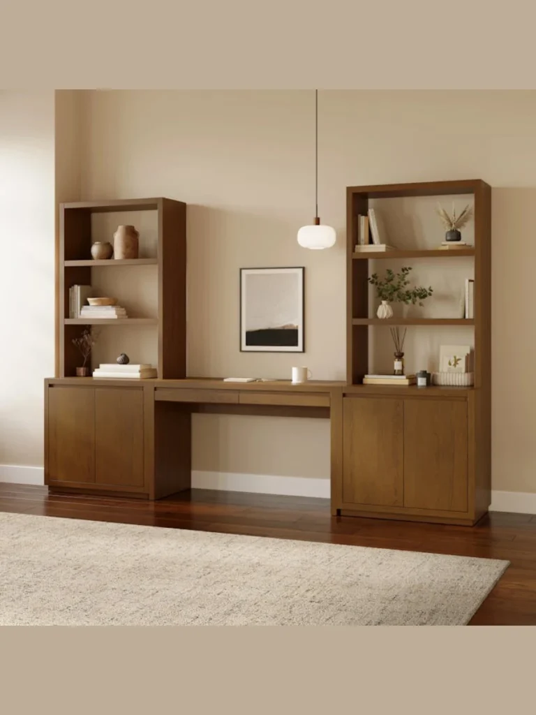 Home Office Desk And Bookshelf Bundles