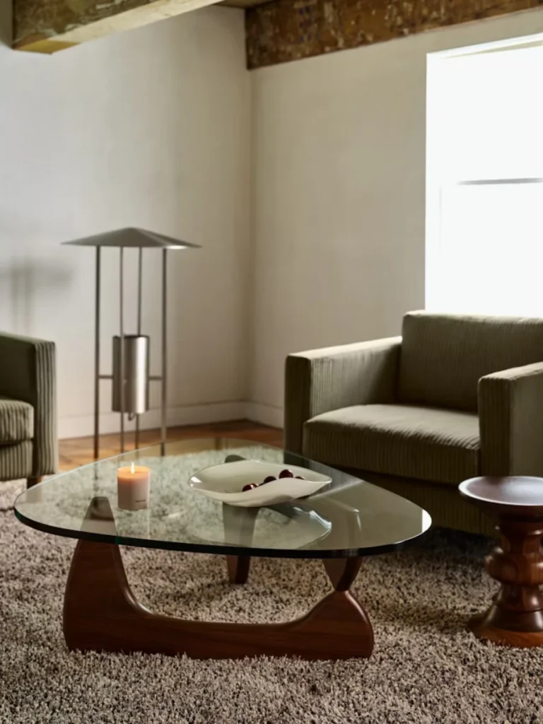 Iconic Walnut Coffee Table with Tapered Legs