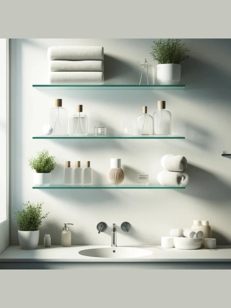 Improving Bathrooms with Glass Wall Shelves
