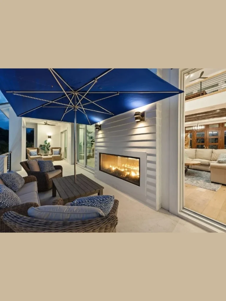 Indoor-Outdoor Transition Fireplace