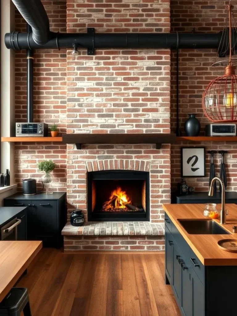 Industrial Brick and Metal Edge