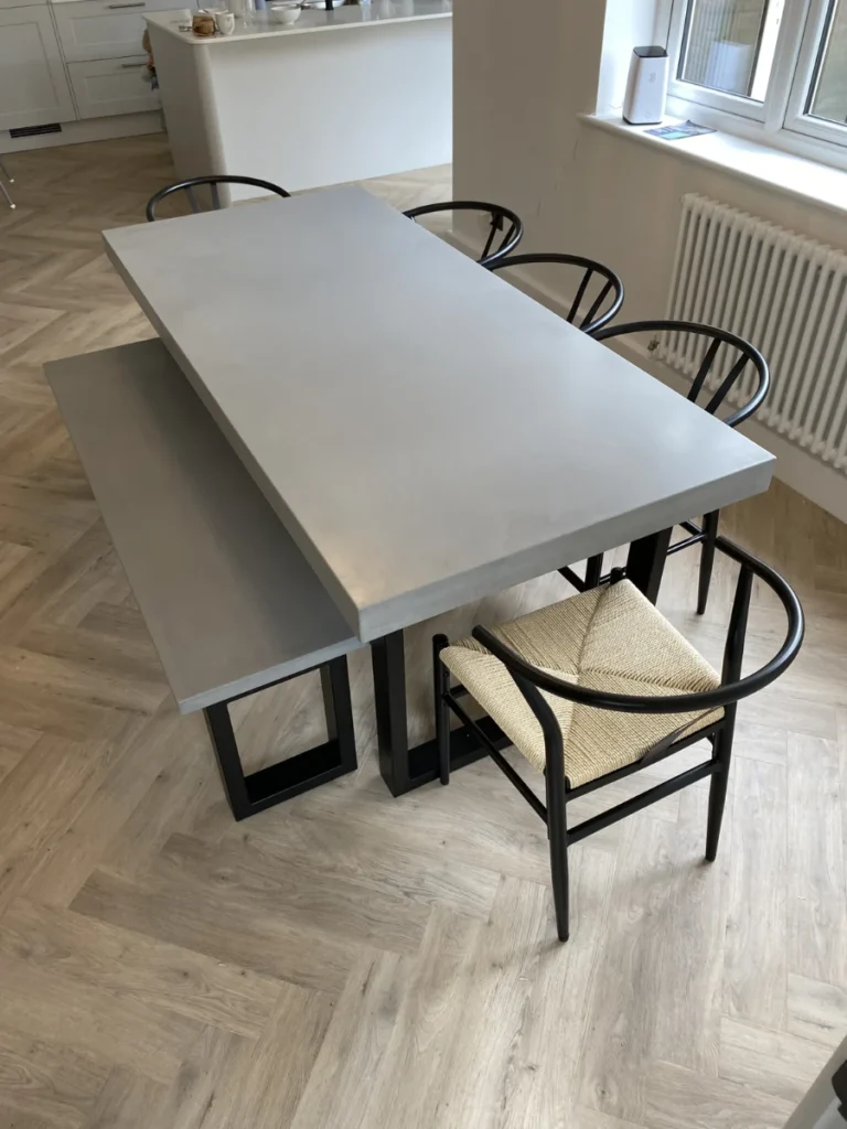 Industrial Concrete Top Dining Benches