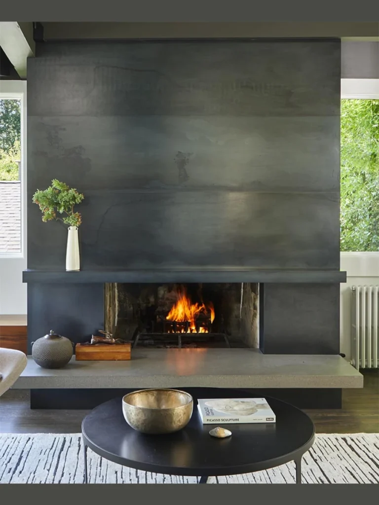 Industrial Concrete and Steel Feature Panels