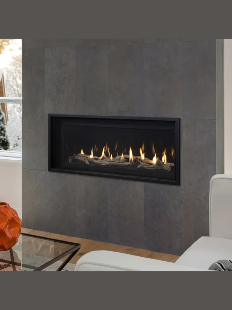 Industrial Matte Black Linear Fireboxes