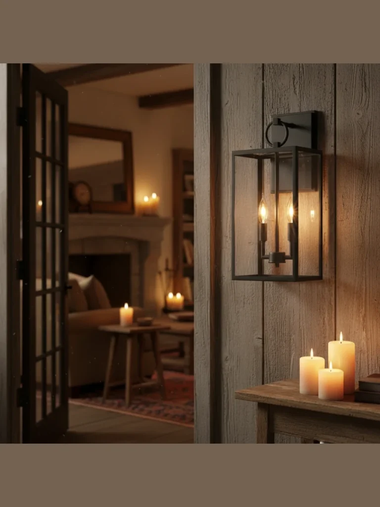Industrial Metal Lanterns Provide Ambient Light