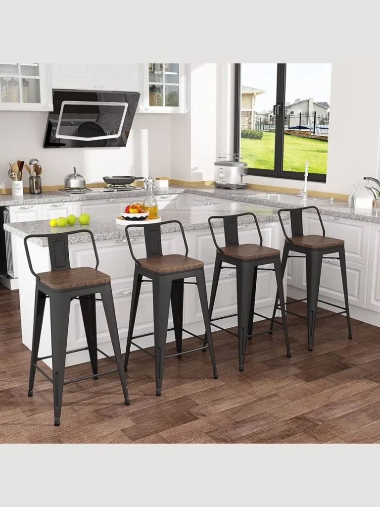 Industrial Metal Tolix Chairs For Kitchen Islands