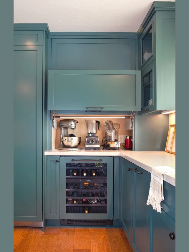 Integrated Appliance Garages With Tambour Doors
