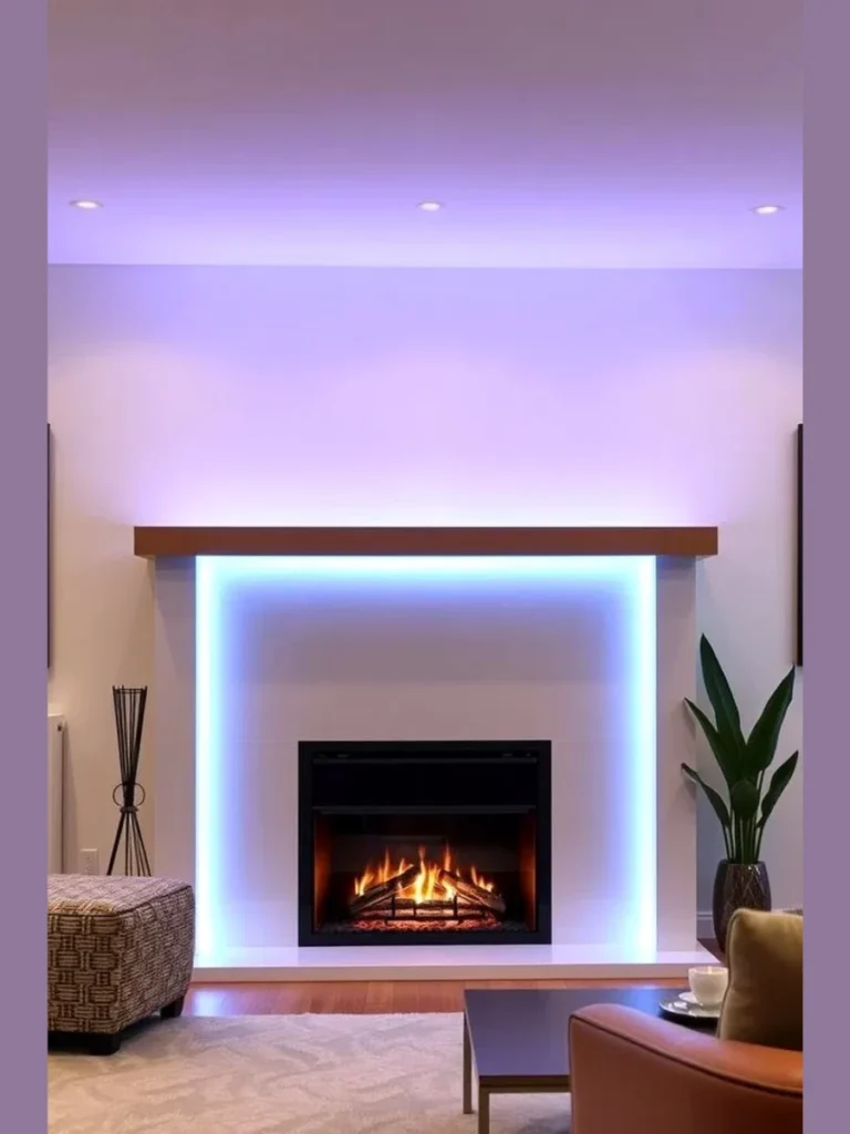 Integrated LED Strip Mantel Halos