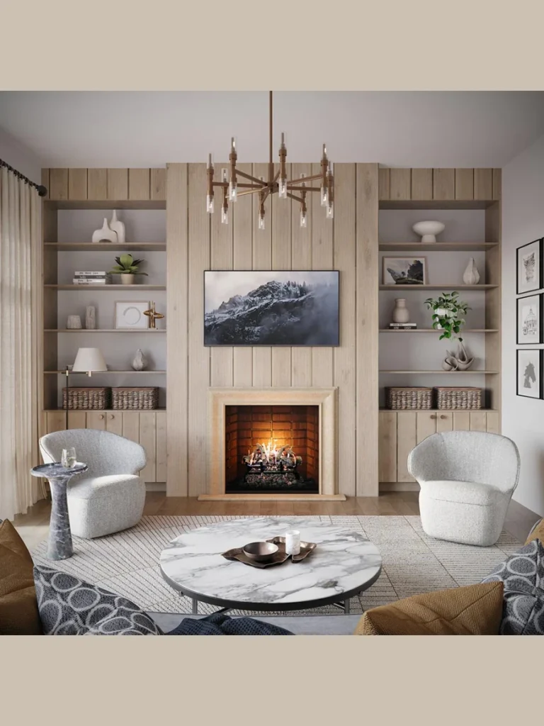 Integrated Stone Ledge Wall Features