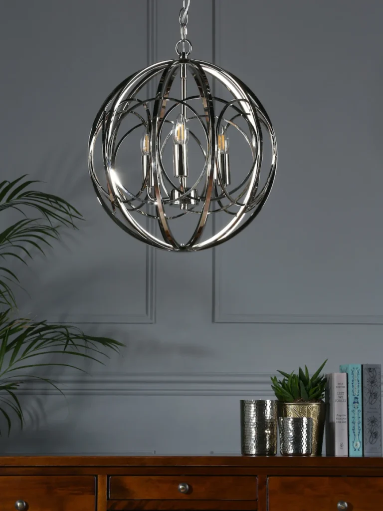 Interlocking Shiny Chrome Orbital Globes