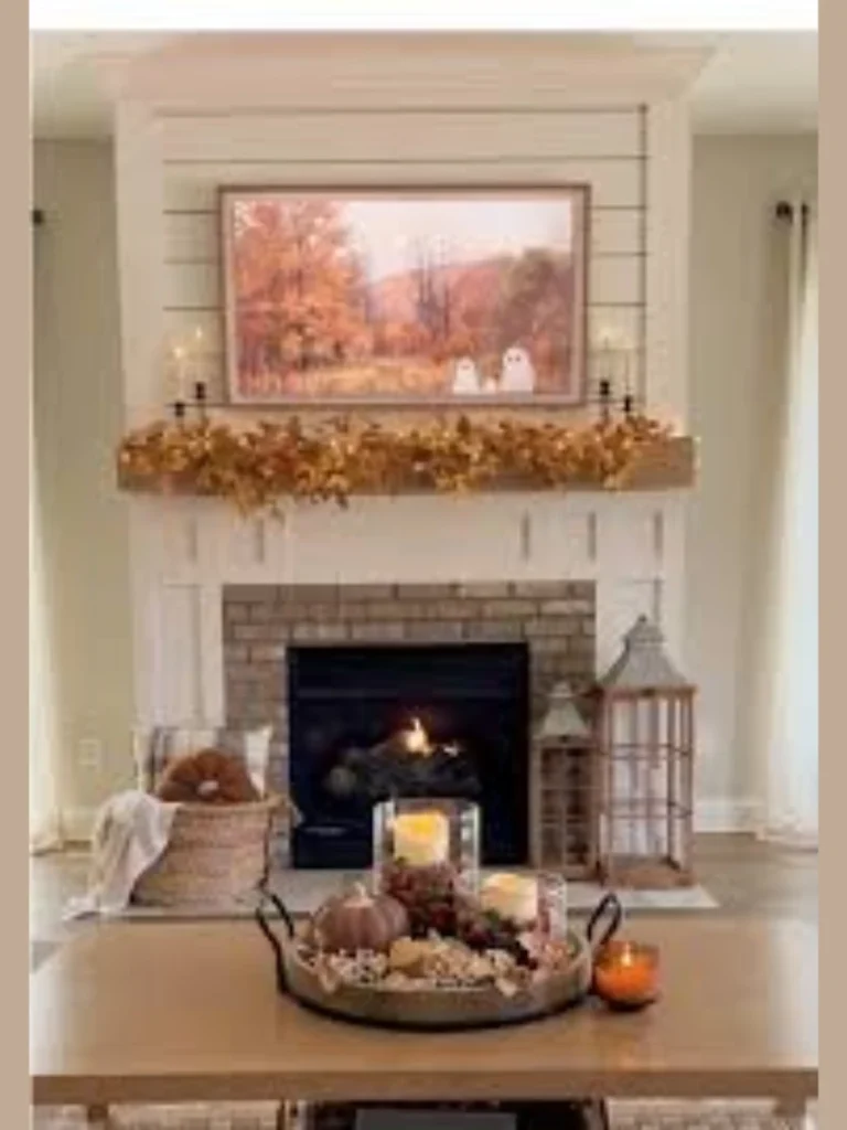 Lanterns Filled with Acorns and Mini Gourds