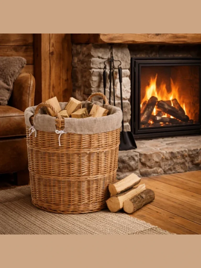 Large Wicker Baskets for Hidden Blanket Storage