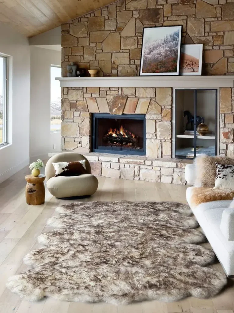 Layered Faux Sheepskin for Scandi Charm