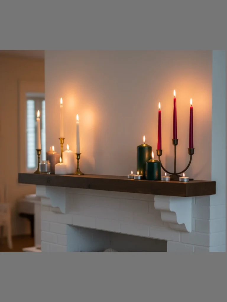 Layered Pillar Candles for a Soft Romantic Glow