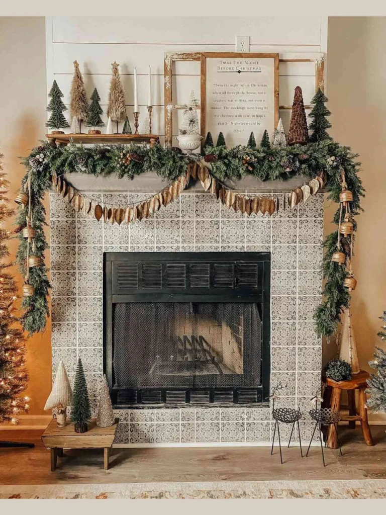 Layered Pine and Cedar for a Traditional Winter Hearth